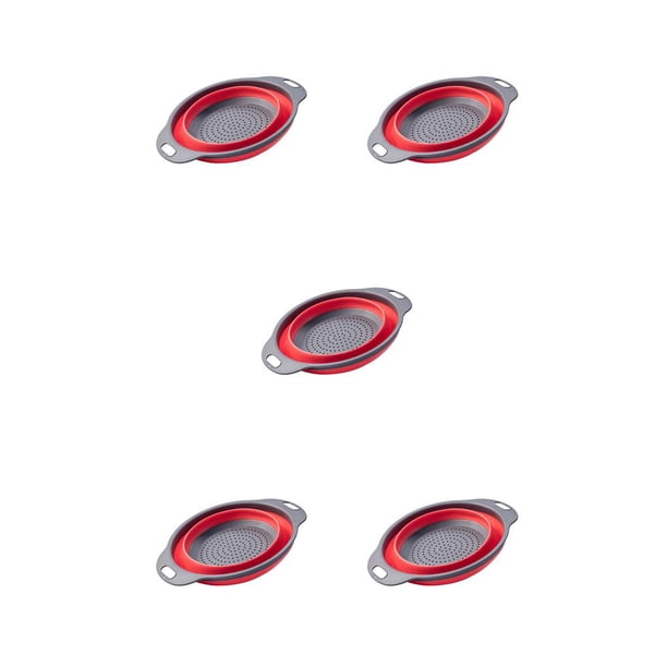 Escurridor Injueey doble capa colador plegable Rojo Type2 NO2