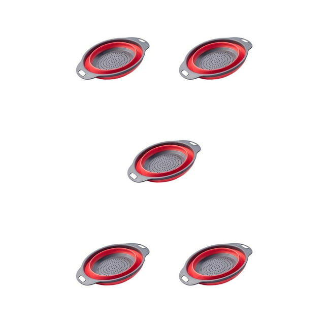 Escurridor Injueey doble capa colador plegable Rojo Type2 NO2