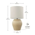 thumbnail image 2 of 18" Soft Beige Ceramic Table Lamp with White Linen Shade, 2 of 8