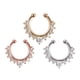 thumbnail image 1 of Anillos para el tabique nasal de acero inoxidable con aro, imitación labio, para la nariz y el tabique nasal, sin perforación, con clip, anillos para el cuerpo, joyería para piercing, 1 of 6