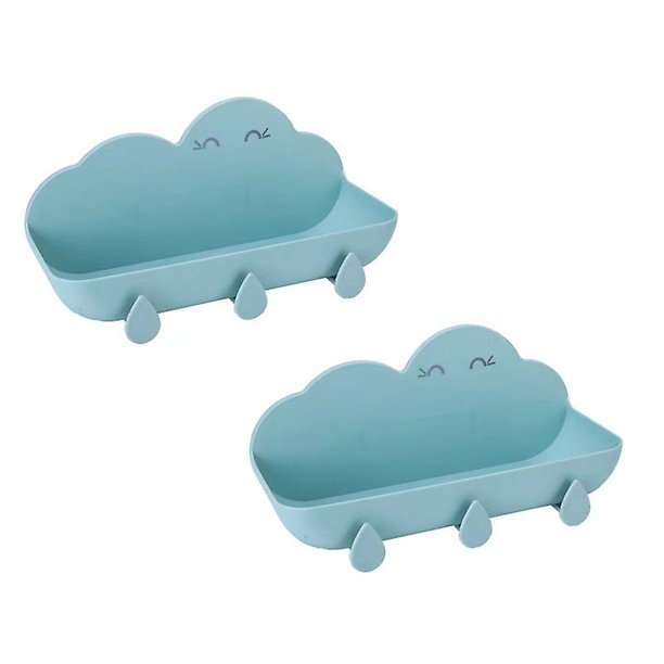 Estante para inodoro creativo, caja de almacenamiento para tocador, montado en la pared, sin perforaciones, 2 paquetes Rojo Verde Cocina, Decoración y Otros