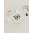 thumbnail image 3 of Bagilaanoe Newborn Baby Girl Boy Oversized Romper Sweatshirt Long Sleeve Bodysuit Letter Cow Print Pullover 3M 6M 12M 18M Infant Fall Tee Tops, 3 of 9