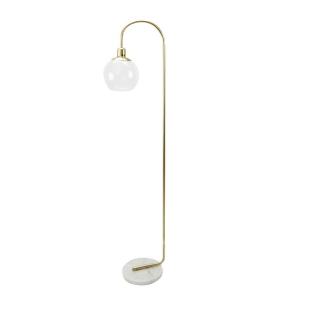Gardens Metal Floor Lamp Brushed Brass, Polished Brass Floor Lamp With Built In Table
