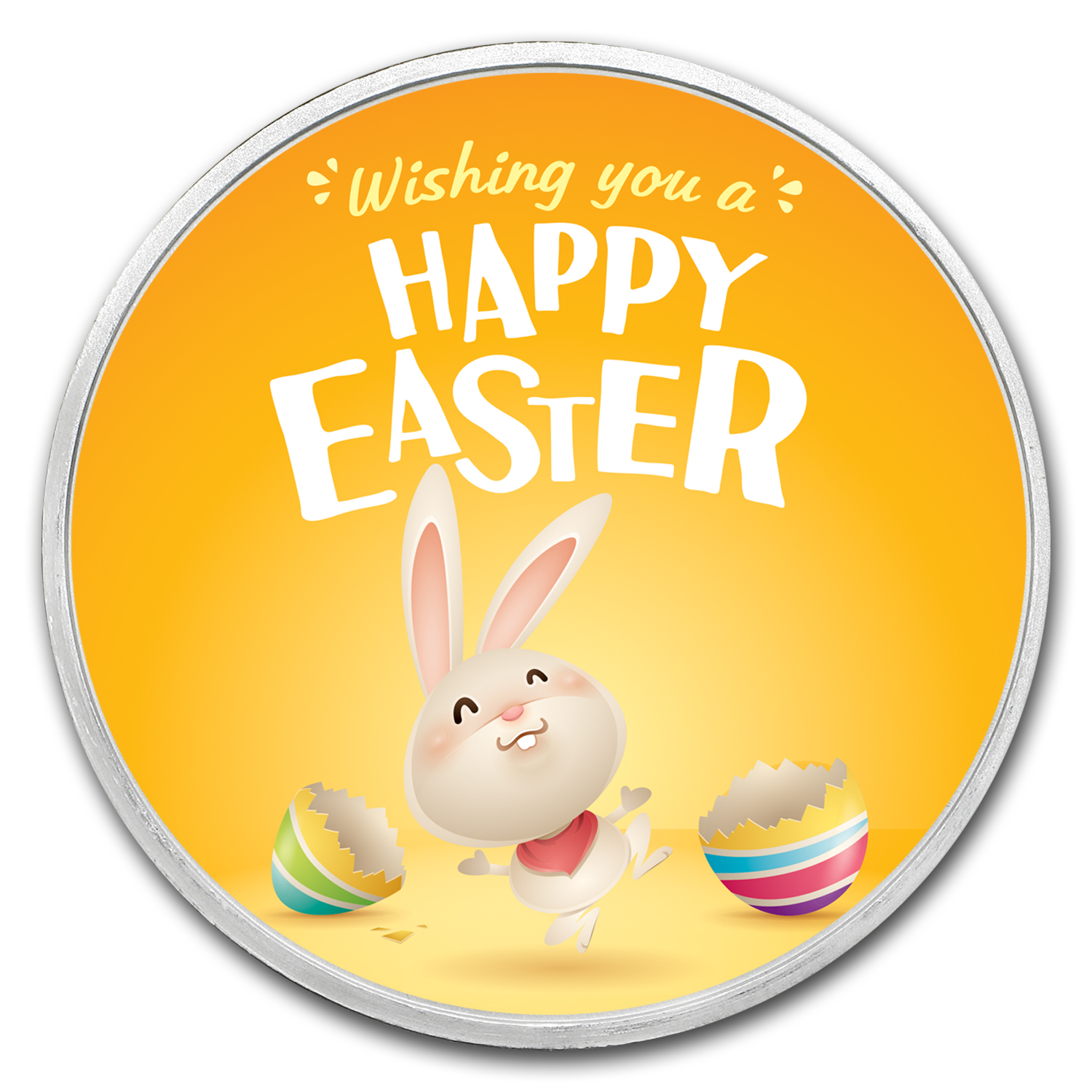 1 oz Silver Colorized Round - APMEX (Wishing You A Happy Easter)