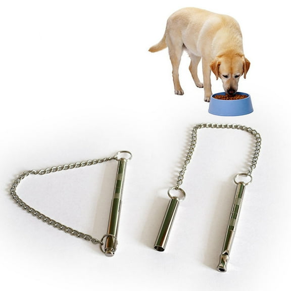 LEORX Recall Whistle for Dog Training Silver Copper 1Set for Loud and Clear Blow