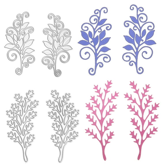 Briartw 4 Pieces/Set Leaves Cutting Dies Stencil for Diy Scrapbooking Paper Cards Making,Crafts Tool