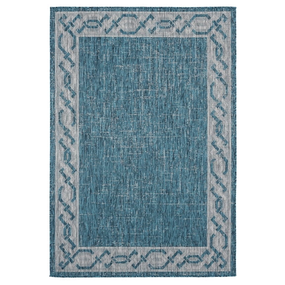 United Weavers Augusta Indoor/Outdoor Area Rug 3900 10063 Whitehaven Aqua 5' 2" x 7' 6" Rectangle
