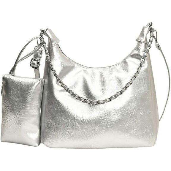 Shoulder Bags for Women Cute Hobo Bags PU Leather Crossbody Purse Stylish Hobo Tote Handbag Top-Handle with Zipper 2024