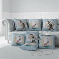thumbnail image 5 of Penguin Petals Indoor/Outdoor Pillow in Blue 20 x 20 with removable cover, 5 of 7