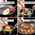 thumbnail image 3 of Zulay Kitchen Non-Stick Silicone Utensils Set with Acacia Wood Handles 5 Piece Silicone - Red, 3 of 10