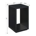 thumbnail image 6 of Homestock Suburban Sophistication End Table With Shelf, Black Finish - 15.5"D X 15.5"W X 24"H, Engineered Wood Material, Living Room, Solid Back, 6 of 6