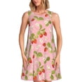 thumbnail image 1 of Disketp Strawberry Floral para Vestido sin Mangas para Mujeres, Vestidos de Verano para Mujeres, Casual y Holgado para la Playa, 1 of 7