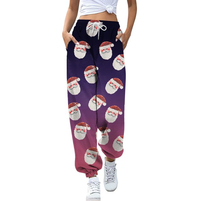 Gibobby pantalones de cargo mujer Pantalones de entrenamiento para mujer, cintura media, pantalones largos sólidos, pantalones deportivos casuales sueltos (Rosa, XL)