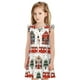 thumbnail image 1 of Balery Christmas Houses Camisón de princesa para niñas, pijama de algodón con mangas abullonadas, suave y bonito.-Large, 1 of 6