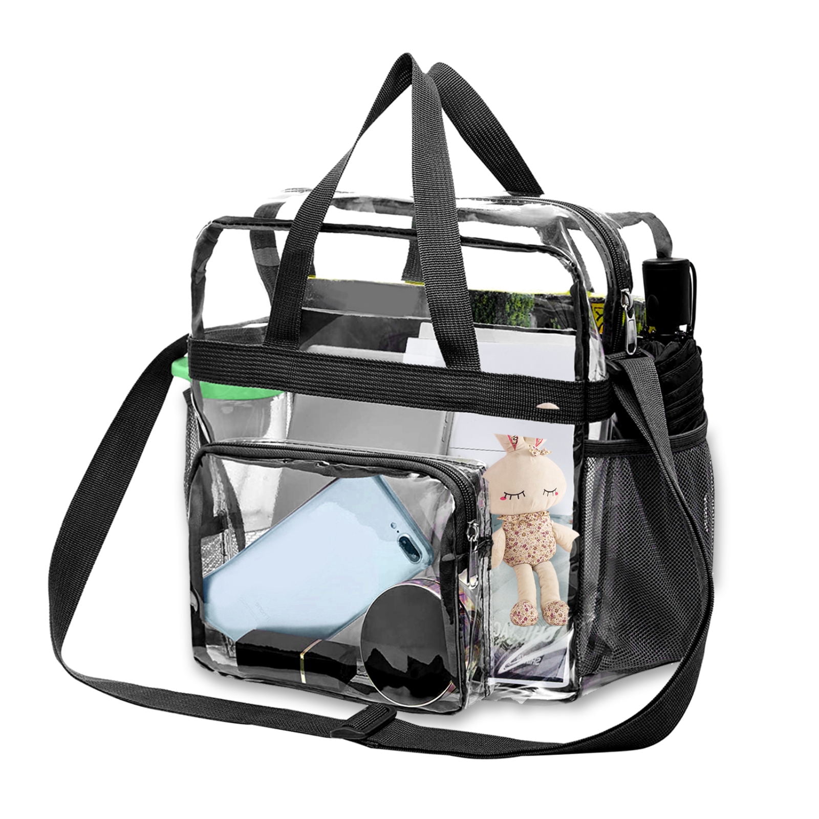Lingsida Large Clear Tote Bag, Stadium Approved Crossbody Purse with