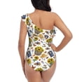 thumbnail image 5 of Sikiie Picnic Print Women One Piece Swimsuits Tummy Control One Shoulder Bathing Suits Ruffle Swimwear, From S to XXL-Large, 5 of 6