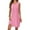 56#Pink, variant on Women's Summer Fashion Solid Color Sleeveless Round Neck Pleated Dress Womens Long Sleeve Boho Blouse Top Pink Dress Jeans Dresses For Women