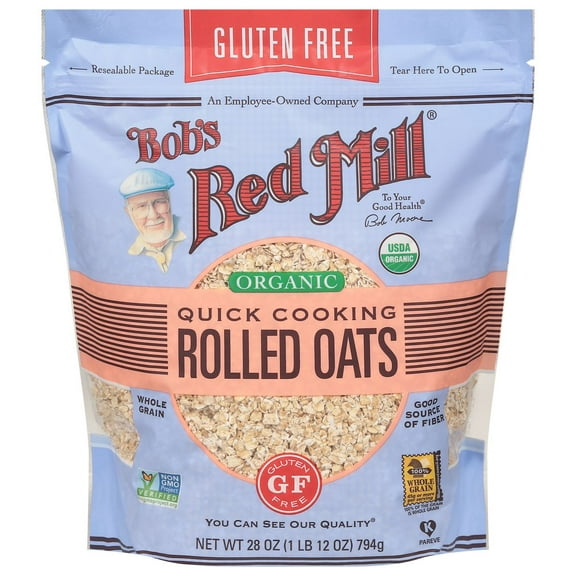 Bob's Red Mill Gluten Free Organic Quick Cooking Rolled Oats - 28oz