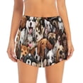 thumbnail image 2 of Fuzoiu various dog breeds Print Women's Athletic Shorts, Double-Layer Running Shorts with Pocket,Women's Workout Shorts for Yoga, Gym, and Workouts-Large, 2 of 7