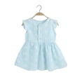 thumbnail image 3 of Girl Dress Cotton And Linen Floral Printing Pattern Sleeveless Ruffled Princess Dress, 3 of 6