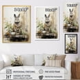 thumbnail image 4 of Designart "Rabbit Sumi Asian Painting I" Asian Floater Framed Wall Art Living Room, 4 of 7
