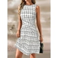 thumbnail image 4 of Women'S Casual Dresses 2025 Sleeveless Striped Mini Dress High Waisted A Line Dresses White S, 4 of 9
