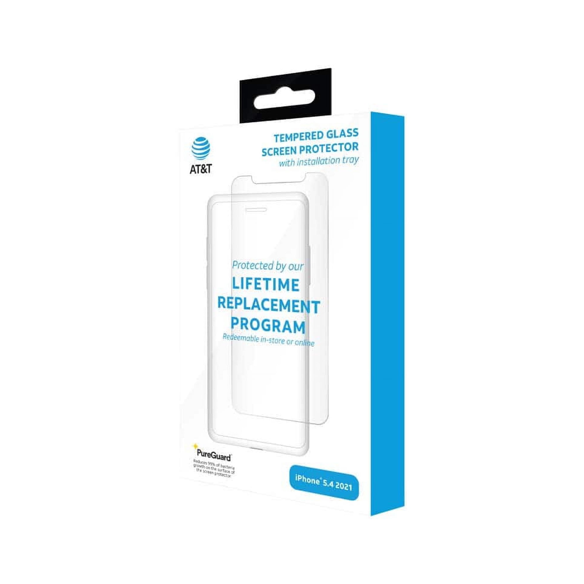 AT&T iPhone 13 mini Tempered Glass Antimicrobial Screen Protector - Clear