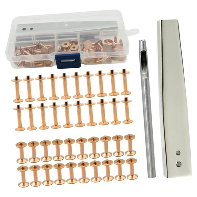 Double Cap Rivets for Leather Crafting Metal Stud
