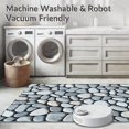 thumbnail image 5 of ODIKA 6'x9' Machine Washable Non-Slip Area Rug, Grey Pebble Natural Stone Inspired High Traffic Rug, Gray, 78925, 5 of 7