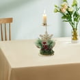 thumbnail image 4 of Candelabro de copo de nieve navideño, adorno de hierro, bandeja para velas de árbol de Navidad, candelabro de metal, 4 of 6