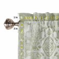 thumbnail image 5 of Kitchen Curtains 45 Inches length, Sage Green Window Treatment Curtain Drapes, Boho Retro Decorative Abstract Floral Ethnic Lightweight Window Panels for Living Room Bedroom, 52"x45", 2 Panels, 5 of 7