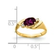 thumbnail image 2 of Primal Gold 14 Karat Yellow Gold 7x5mm Oval Rhodolite Garnet and AAA Diamond Ring, 2 of 3