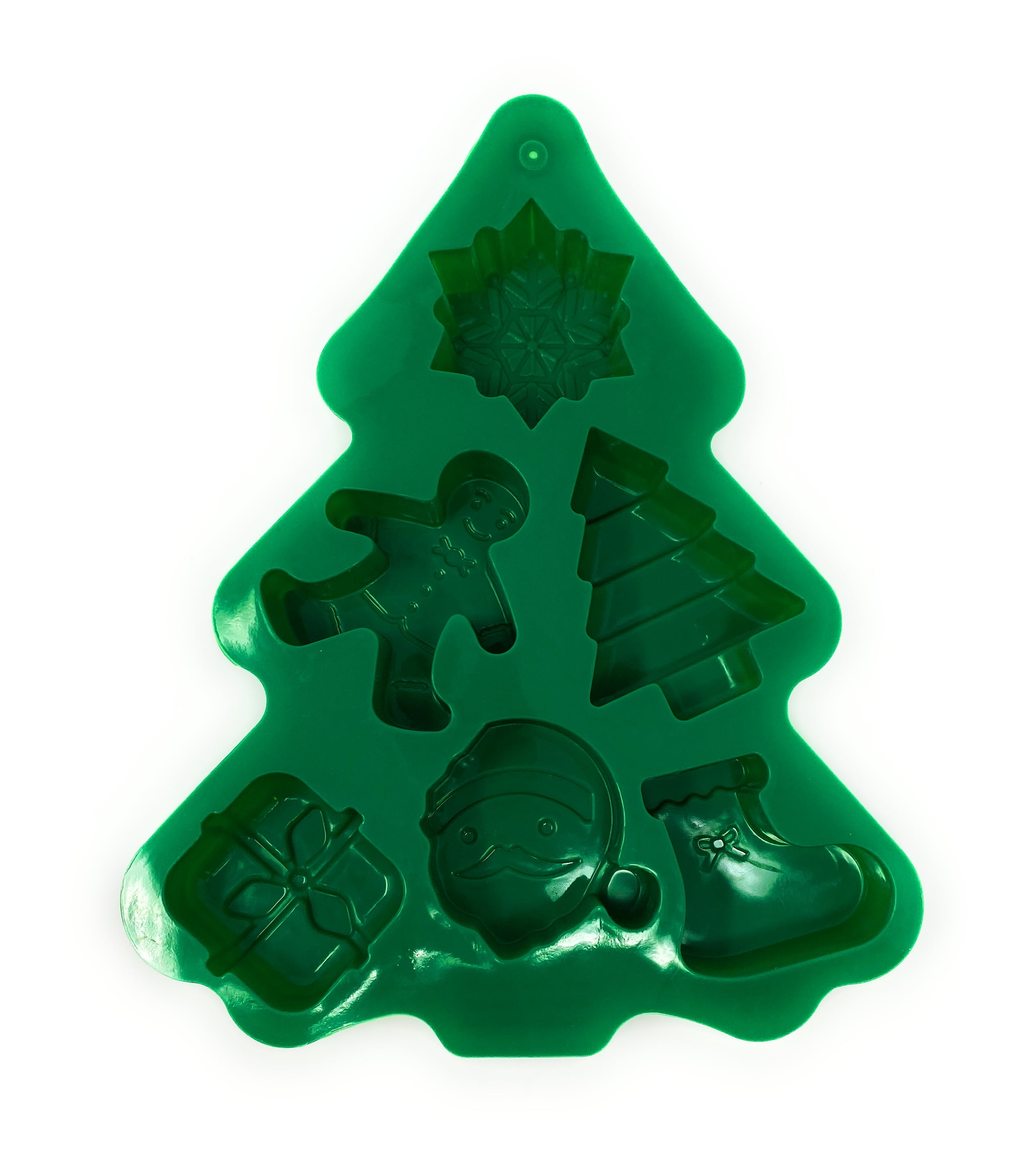  Set of 3 Holiday Christmas Shaped Silicone Ice Cube Soap Making  Trays/Molds - Gingerbread Men/Candy Canes, Snowflakes & Christmas Trees:  Home & Kitchen