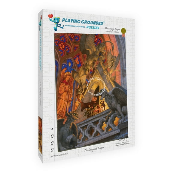Playing Grounded 1000 Piece Jigsaw Puzzle - The Gargoyle Keeper