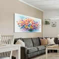 thumbnail image 4 of Oversized Floral Paintings, Large Canvas Wall Art for Living Room Bedroom Decor, Abstract Landscape Artwork Nature Flower Pictures Prints for Office Home 48x24", 4 of 4