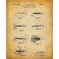 thumbnail image 4 of Original Fly Fishing Lures Patent Art Prints - Set of Four Photos (8x10) Unframed - Great Gift for Fly Fisherman, Cabin or Lake House, 4 of 6