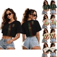 thumbnail image 2 of 2026 New Mexico Soccer Jersey Women for Fans, Mexican Jersey Soccer Crop Top, Jersey De Mexico V-Neck Short Sleeve Football Apparel Outdoor Training Daily T Shirt for Adult, 2 of 6