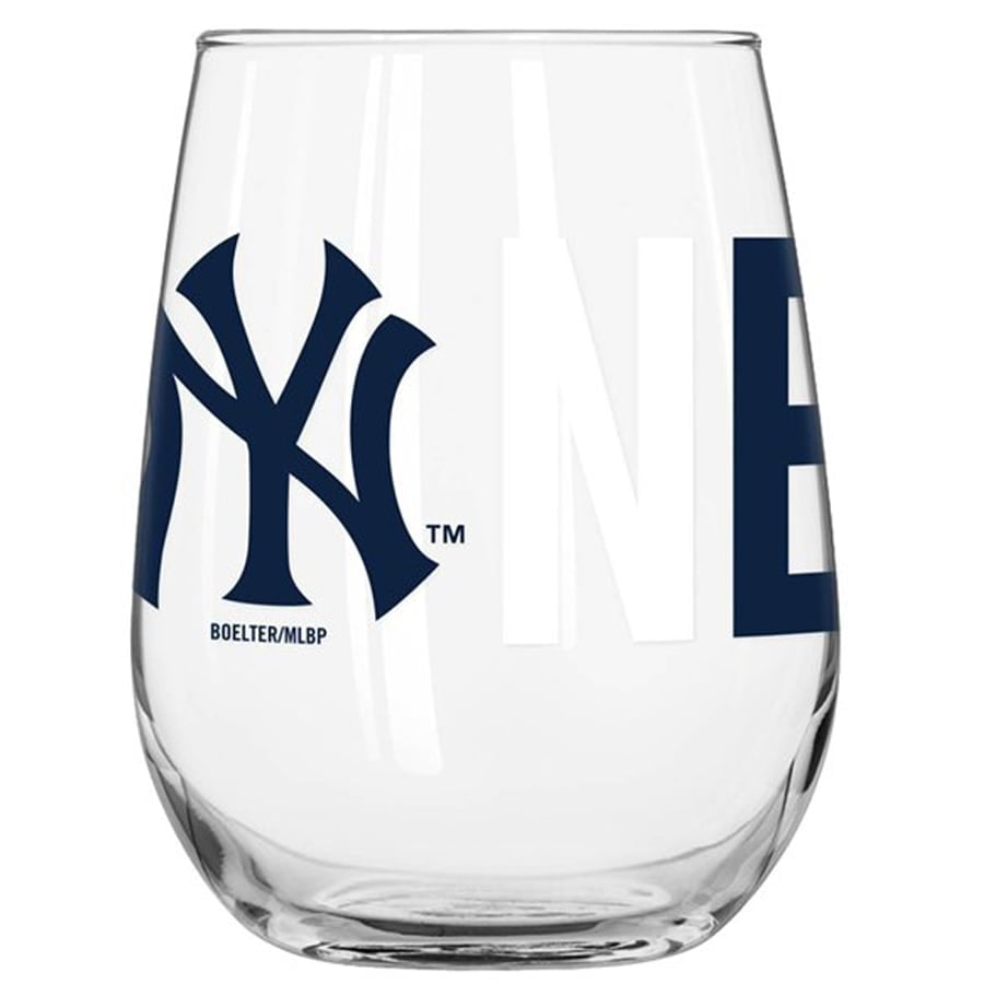New York Yankees 16oz. Overtime Curved Glass