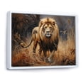 thumbnail image 2 of Designart "Realistic Wilderness The Lion s Domain II" Animals Floater Framed Canvas Art Print, 2 of 7