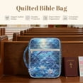thumbnail image 6 of ZUXONGSY Dolphin Lotus Sea Print Bible Case for Women Quilted Bible Protective Carrier Sturdy Carrying Book Case with Handle Scripture Bag for Study, 6 of 7