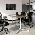thumbnail image 2 of 72W Office Conference Table with Metal Base in Modern Hickory - Engineered Wood, 2 of 6