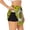 Black, variant on Yellow Mandala Print Women's Athletic Shorts, Double-Layer Running Shorts with Pocket,Women's Workout Shorts for Yoga, Gym, and Workouts-Large