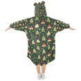 thumbnail image 2 of FORMRS Wearable Blanket Hoodie with Sleeves for Kids Cozy Flannel Sweatshirt, Christmas Tree, 2 of 7