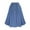 Blue, variant on Women's All-match A-line High Waist Mid-length Casual Denim Skirt With Elastic Waist Knee Length
