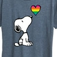 thumbnail image 3 of Peanuts - Snoopy Rainbow Heart Short Sleeve Graphic T-Shirt, 3 of 6