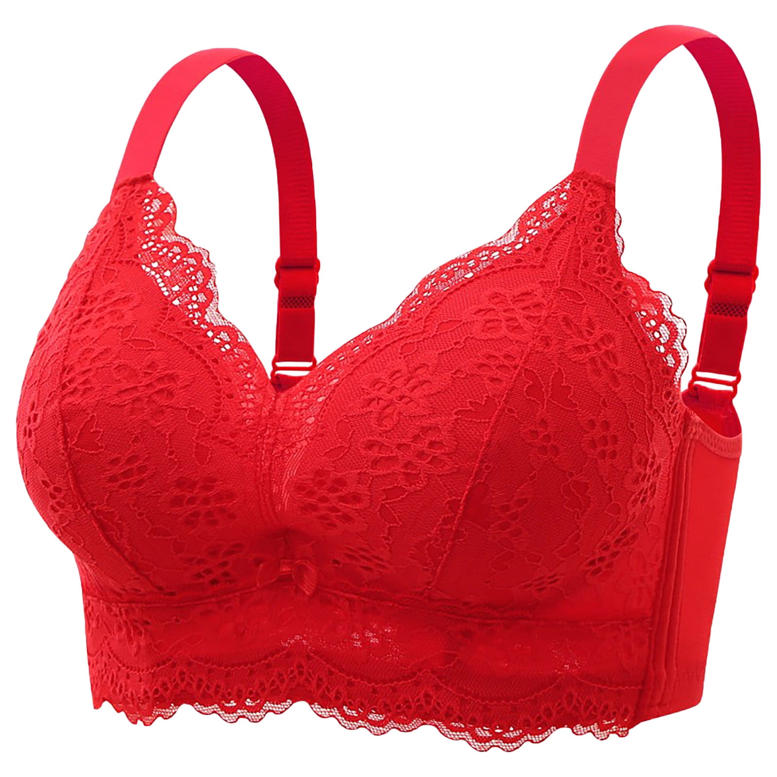 Cethrio Womens Push Up Bras Clearance Wirefree Bras Full Figure Bras Plus  Size Lingerie, Red 38/85 