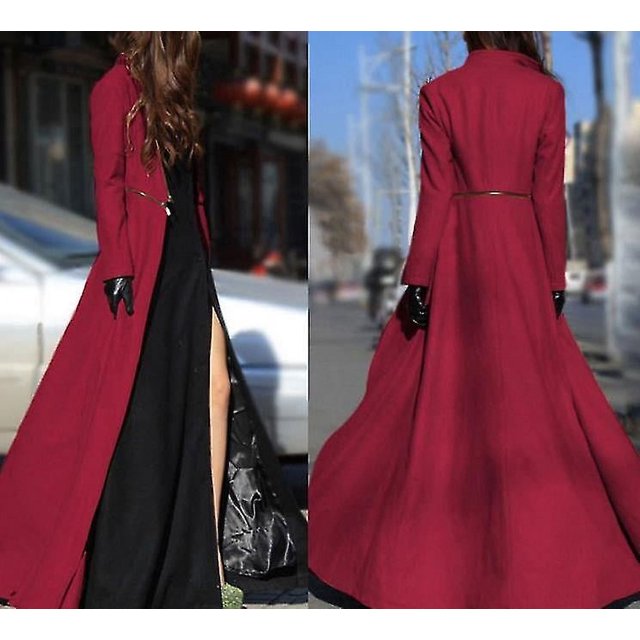 Mujer Abrigo de manga larga Diseño largo Prendas de abrigo Maxi Invierno Otoño