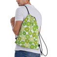 thumbnail image 3 of Drawstring Backpack - kiwi lemon Splash Proof Small Drawstring Gym Bag for Women Men, Cinch Sports String Bag Backpack for Travel Swimming Beach, 3 of 8