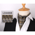 thumbnail image 1 of Cravate Ascot pour Hommes Paisley Jacquard Soie Tissée Florale, LD44808, 1 of 5