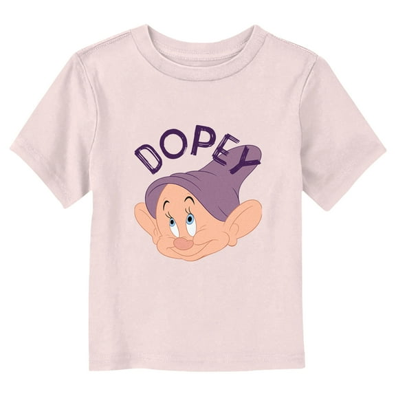 Toddler's Snow White and the Seven Dwarfs Dopey Large Portrait  Graphic Tee Light Pink 2T